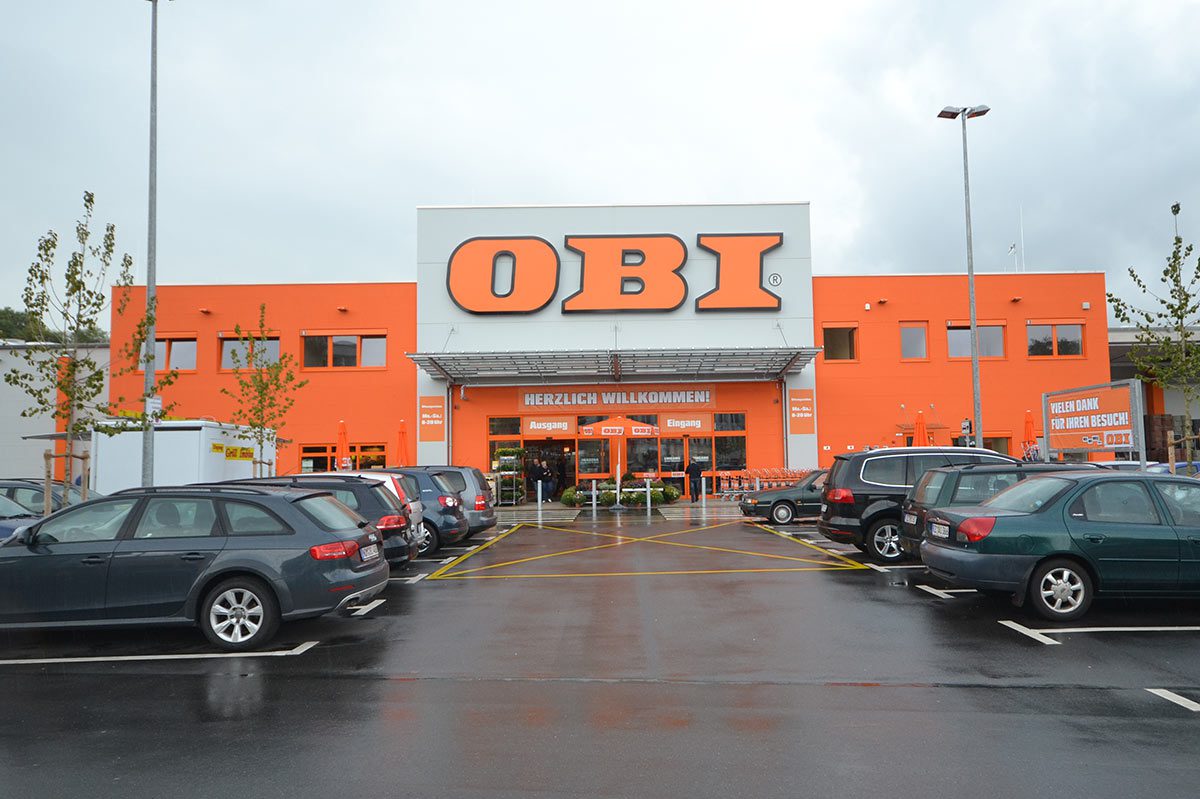 Das Foto zeigt einen OBI-Baumarkt in Hamburg